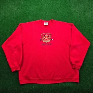 Nautique Carmel By The Sea Sweatshirt Mens 2XL Red Vintage Pullover Embroidered